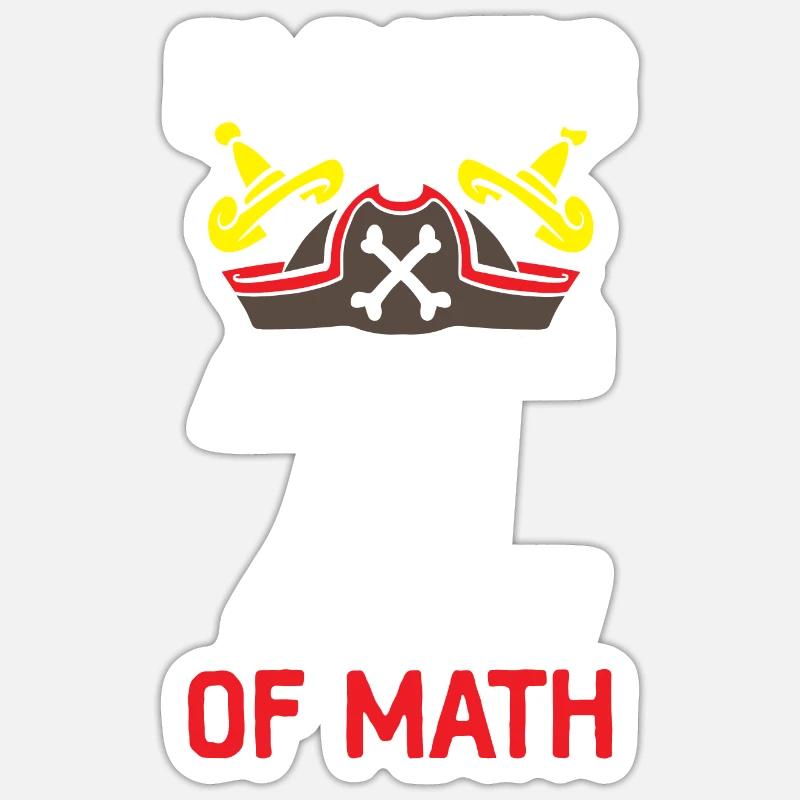 Pi Rates Of Math Instructor Math Geek Pi Day - Sticker Größe S (10 x 10 cm) - Mattweiß