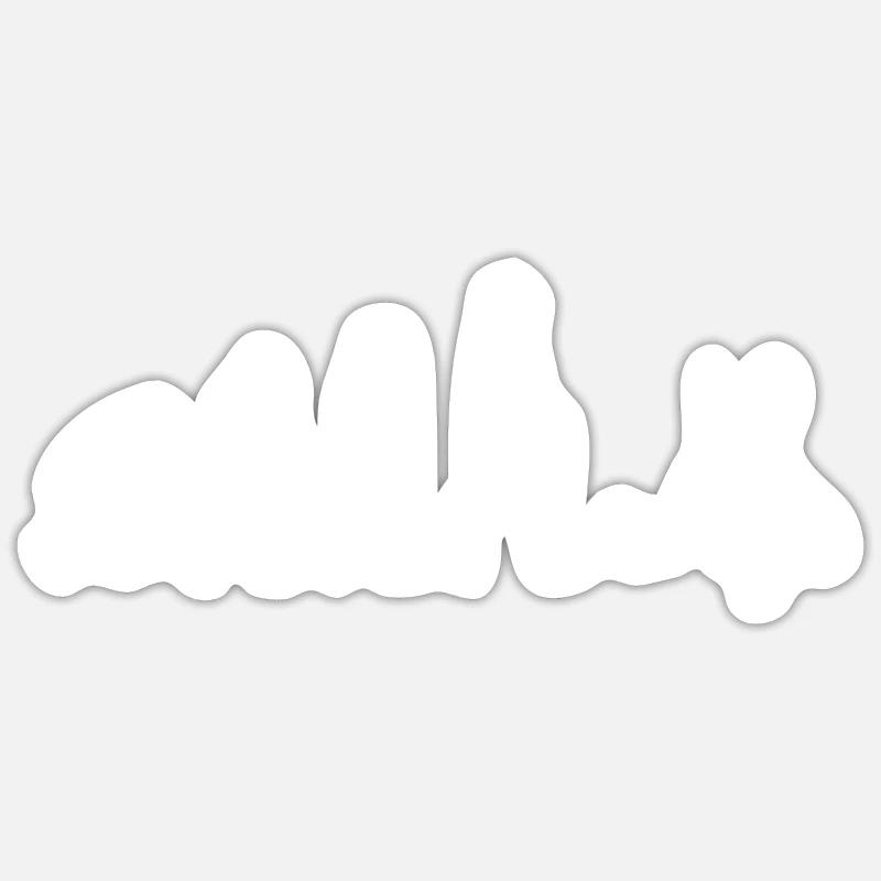 Evolution Curling - Sticker size S (10 x 10 cm) - white matte