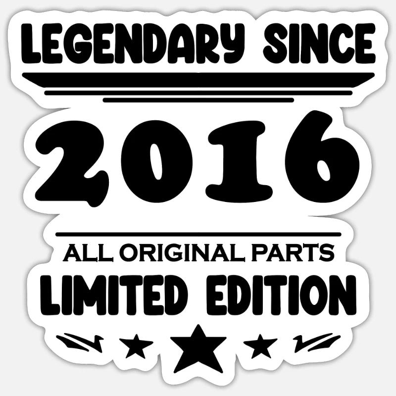 2016 - millésime 2016 - année de construction 2016 Sticker taille S (10 x 10 cm)