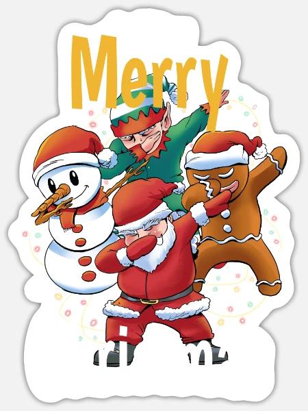 Weihnachten Geschenke Christmas Bekleidung - Sticker Größe S (10 x 10 cm) - Mattweiß