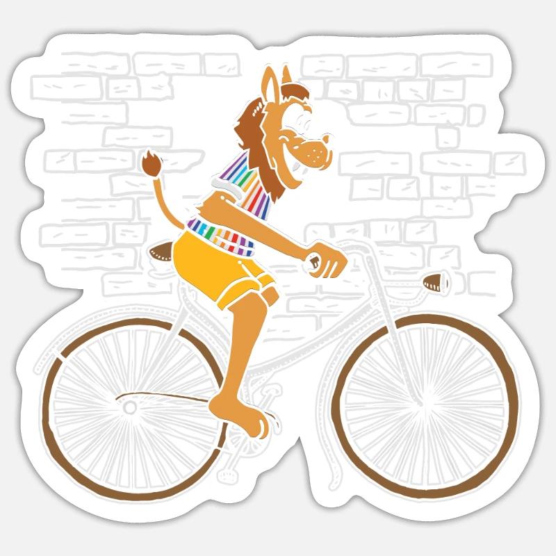 Vélo Léo - Sticker taille S (10 x 10 cm) - blanc mat