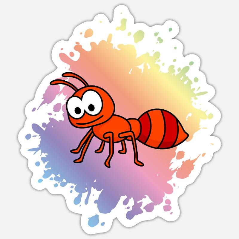 Ant Comic Animal - Sticker size S (10 x 10 cm) - white matte