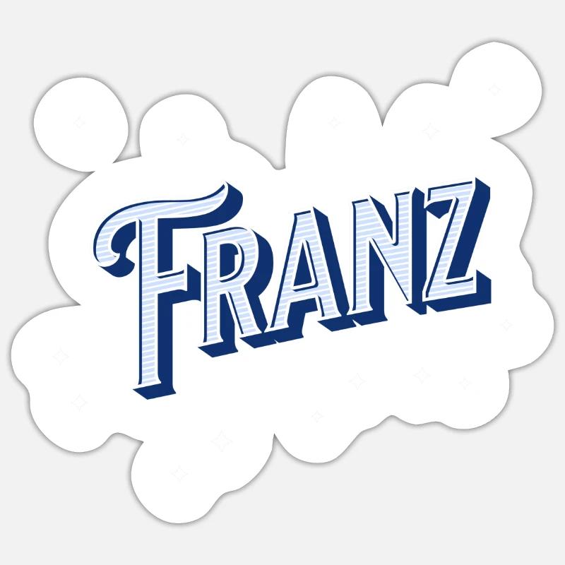 Franz name personalized - Sticker size S (10 x 10 cm) - white matte