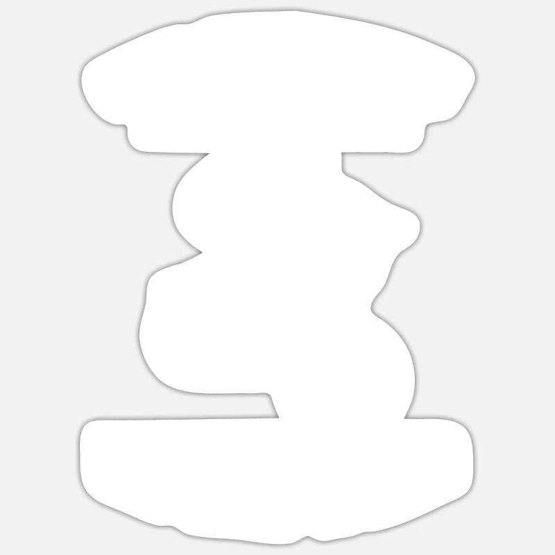 Vélo Cyclisme Cyclisme VTT - Sticker taille S (10 x 10 cm) - blanc mat