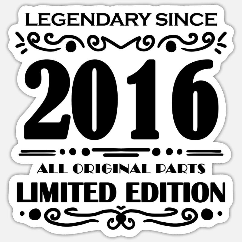 2016 - Année de construction 2016 - Millésime 2016 Sticker taille S (10 x 10 cm)