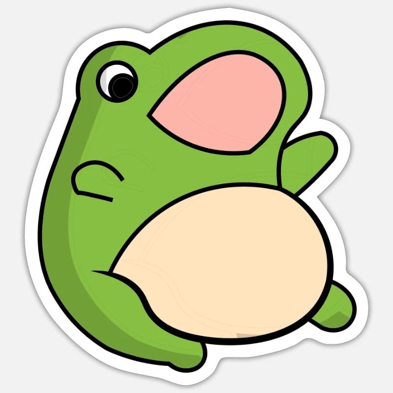 Frog Comic Drawing Funny - Sticker size S (10 x 10 cm) - white matte