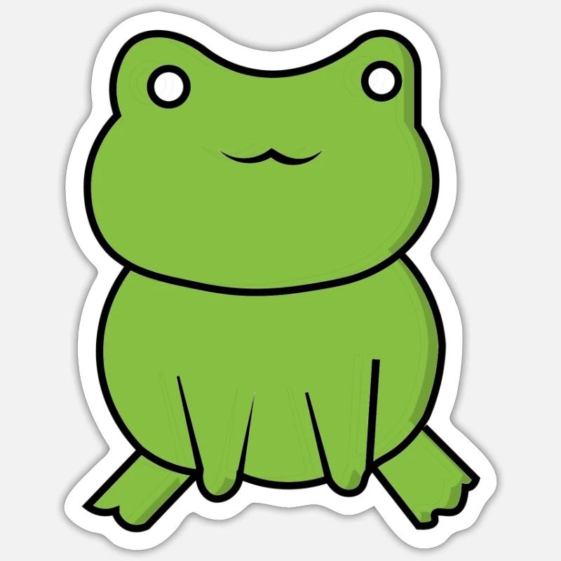 Frog Comic Drawing Funny - Sticker size S (10 x 10 cm) - white matte