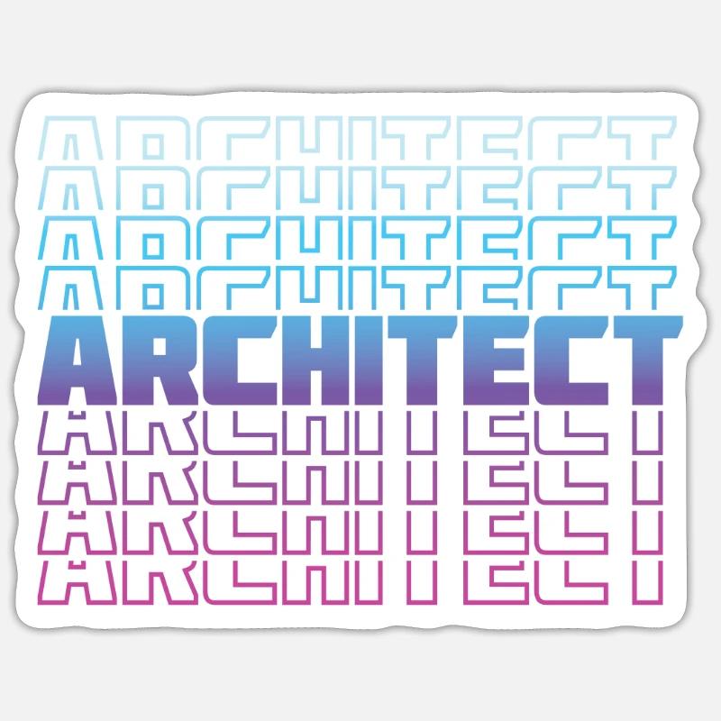 Architect Architect Architecture Building - Sticker size S (10 x 10 cm) - white matte
