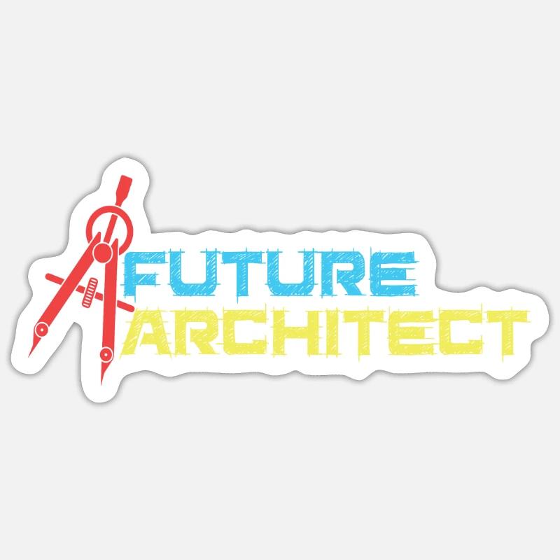 Future Architect Architecture - Sticker size S (10 x 10 cm) - white matte