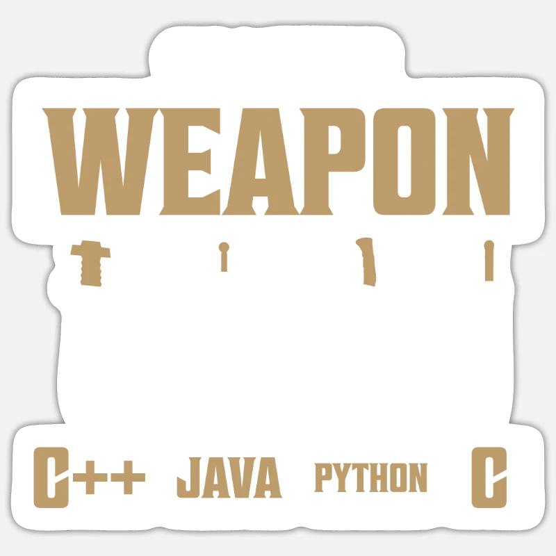 Choose Your Weapon C++, Java, Python, C Programmer Sticker Größe S (10 x 10 cm)