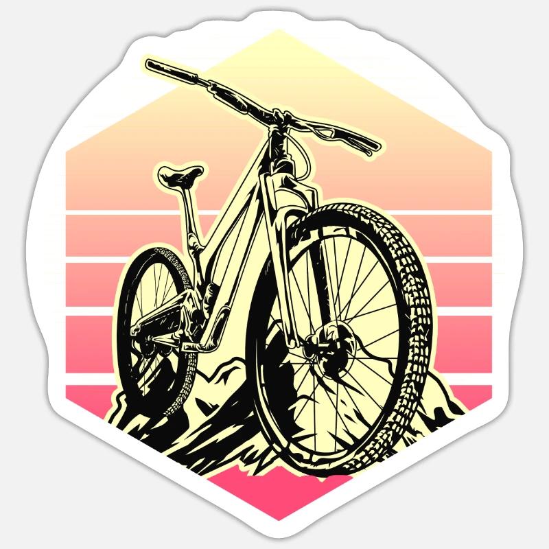 VTT VTT Descente VTT - Sticker taille S (10 x 10 cm) - blanc mat