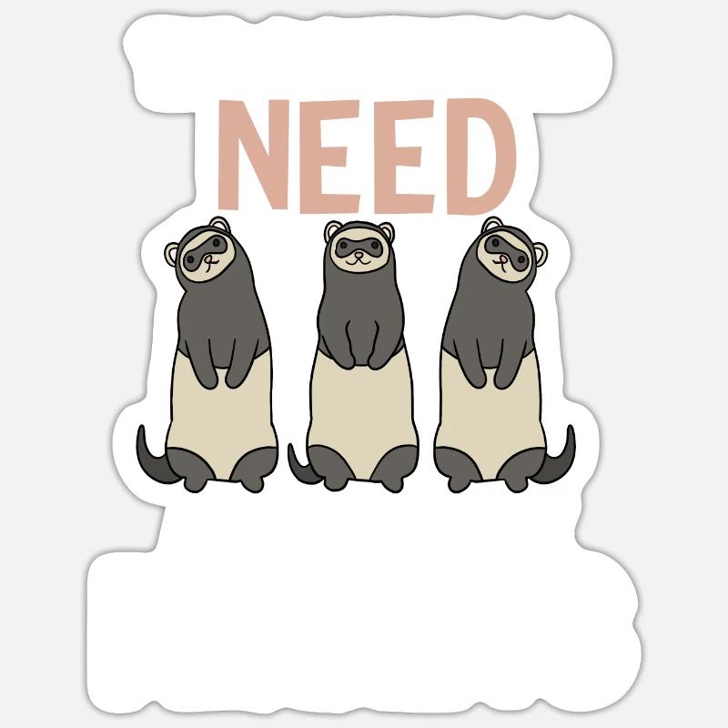 Frettchen Sticker Größe S (10 x 10 cm)