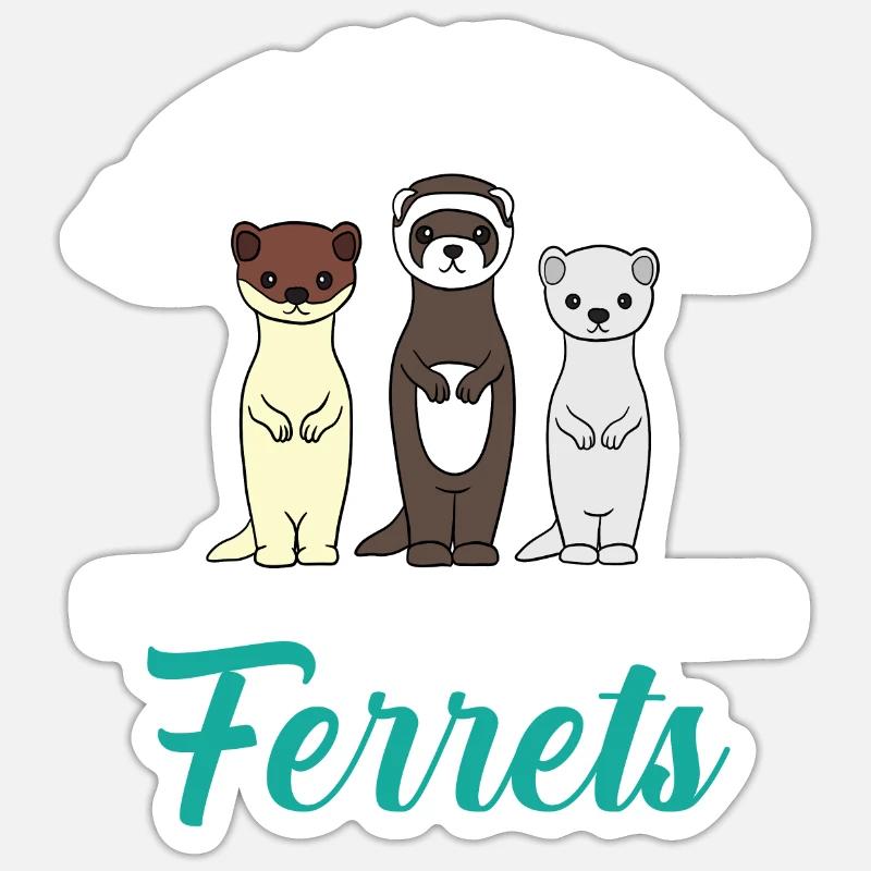 Frettchen Sticker Größe S (10 x 10 cm)