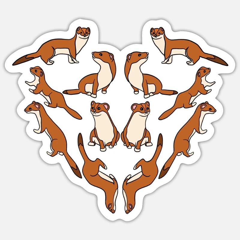 Frettchen Sticker Größe S (10 x 10 cm)