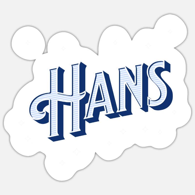 Hans' name personalized Sticker size S (10 x 10 cm)