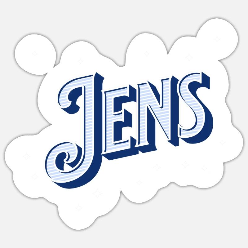 Jen's name personalized - Sticker size S (10 x 10 cm) - white matte