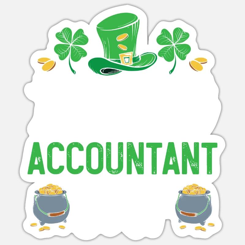 Le comptable le plus chanceux de tous les temps de la Saint-Patrick Sticker taille S (10 x 10 cm)