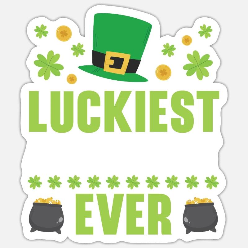 Le comptable le plus chanceux de tous les temps de la Saint-Patrick Sticker taille S (10 x 10 cm)