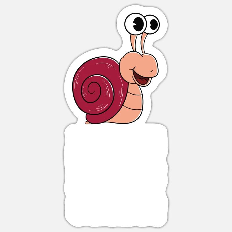Tu penses que je suis mignon, tu devrais voir mon escargot - Sticker taille S (10 x 10 cm) - blanc mat