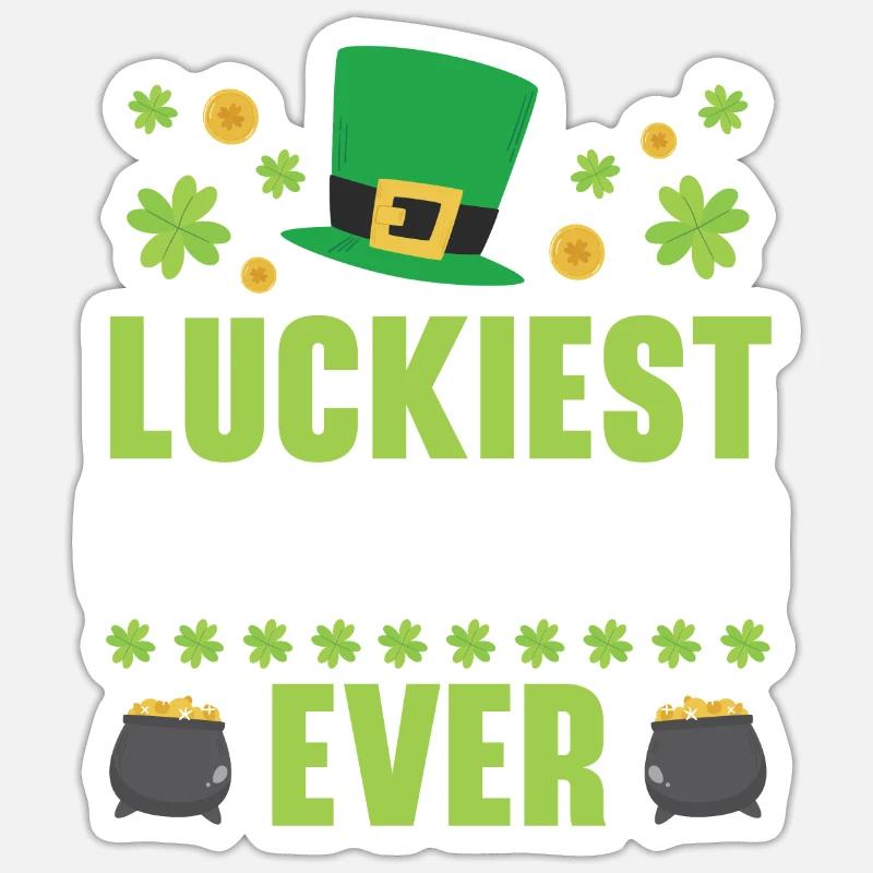 Le comptable le plus chanceux de tous les temps de la Saint-Patrick Sticker taille S (10 x 10 cm)