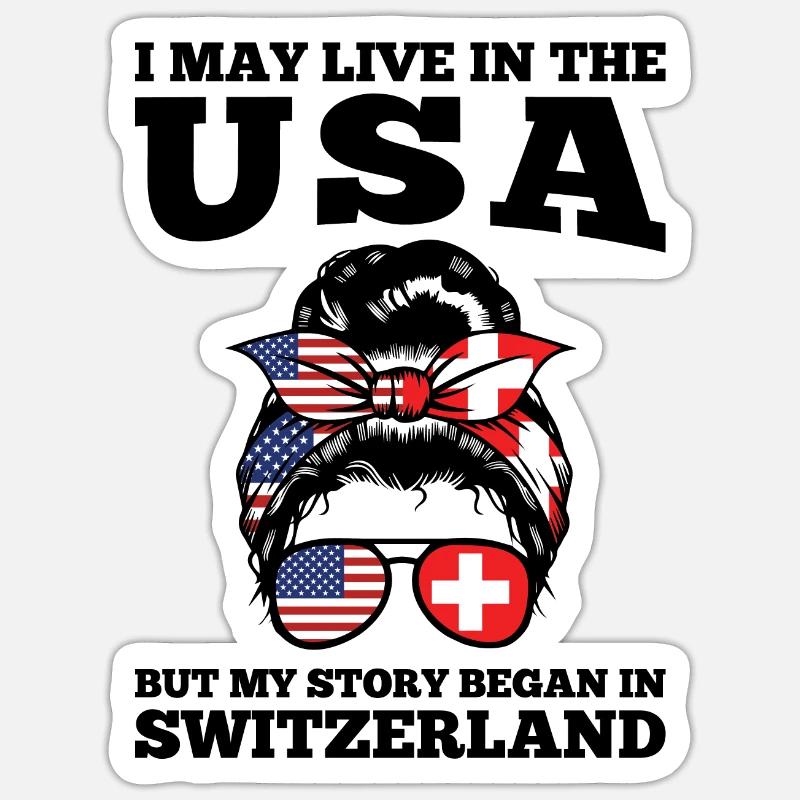 Schweizer Schweizer Schweiz Geschenk - Sticker Größe S (10 x 10 cm) - Mattweiß