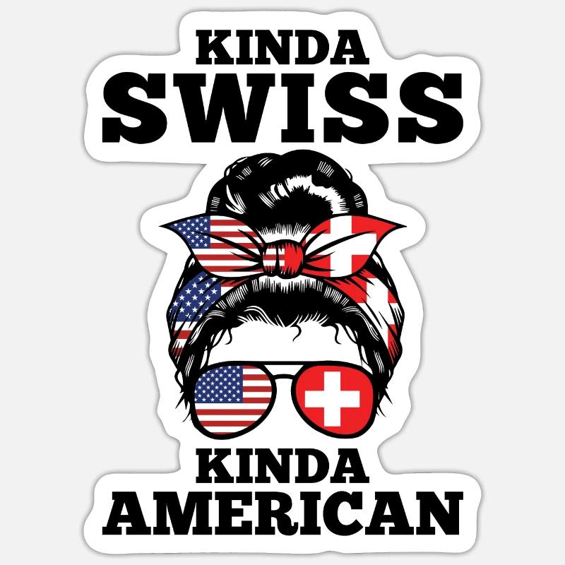 Schweizer Schweizer Schweiz Geschenk - Sticker Größe S (10 x 10 cm) - Mattweiß