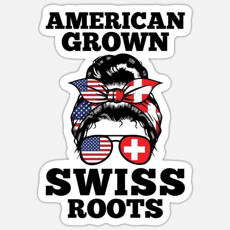 Schweizer Schweizer Schweiz Geschenk - Sticker Größe S (10 x 10 cm) - Mattweiß