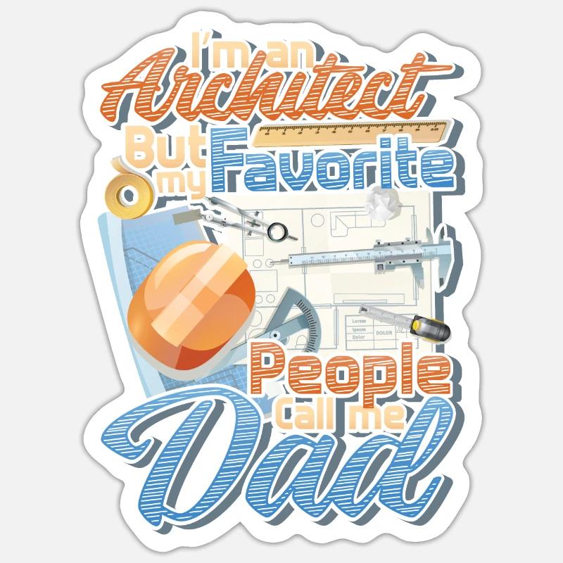 Ich Bin Ein Architekt - Sticker Größe S (10 x 10 cm) - Mattweiß