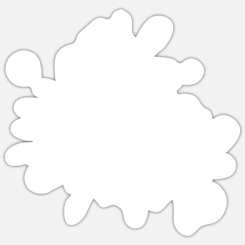 Splash - Snowboarding - (3) - Sticker size S (10 x 10 cm) - white matte