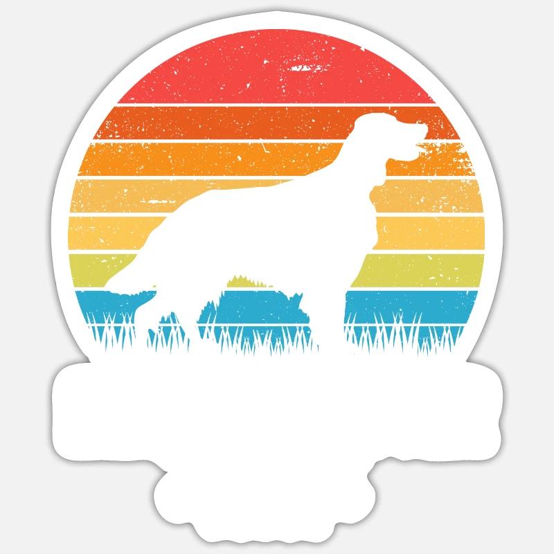 Deutsch Setter - Sticker size S (10 x 10 cm) - white matte