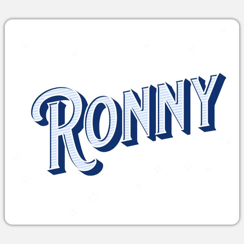 Ronny name personalized - Sticker size S (10 x 10 cm) - white matte