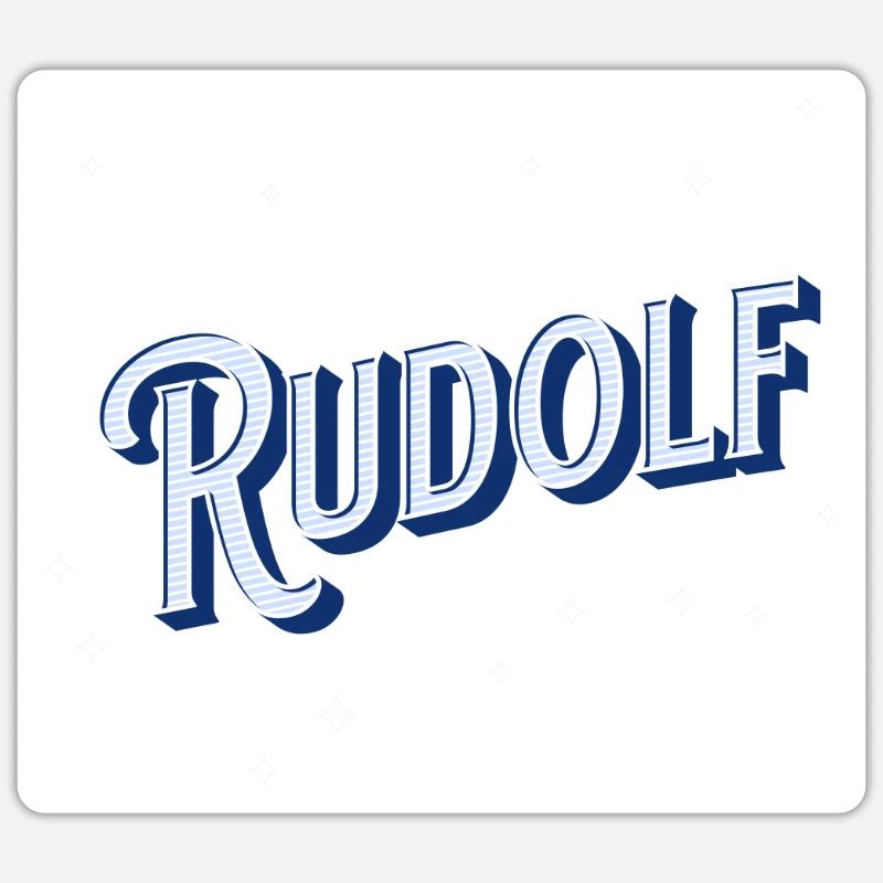Rudolf name personalized Sticker size S (10 x 10 cm)