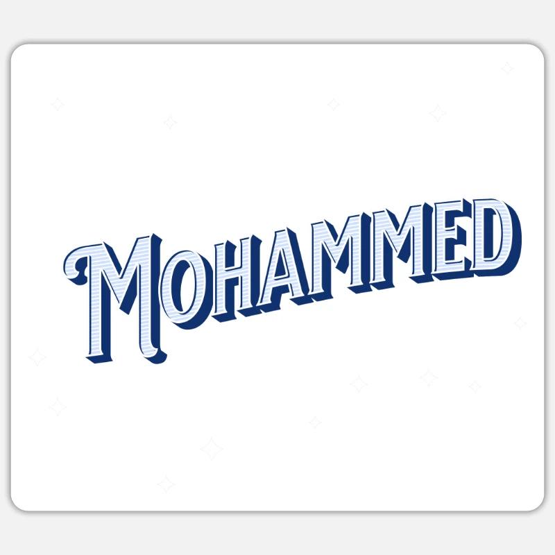 Muhammad's name personalized - Sticker size S (10 x 10 cm) - white matte