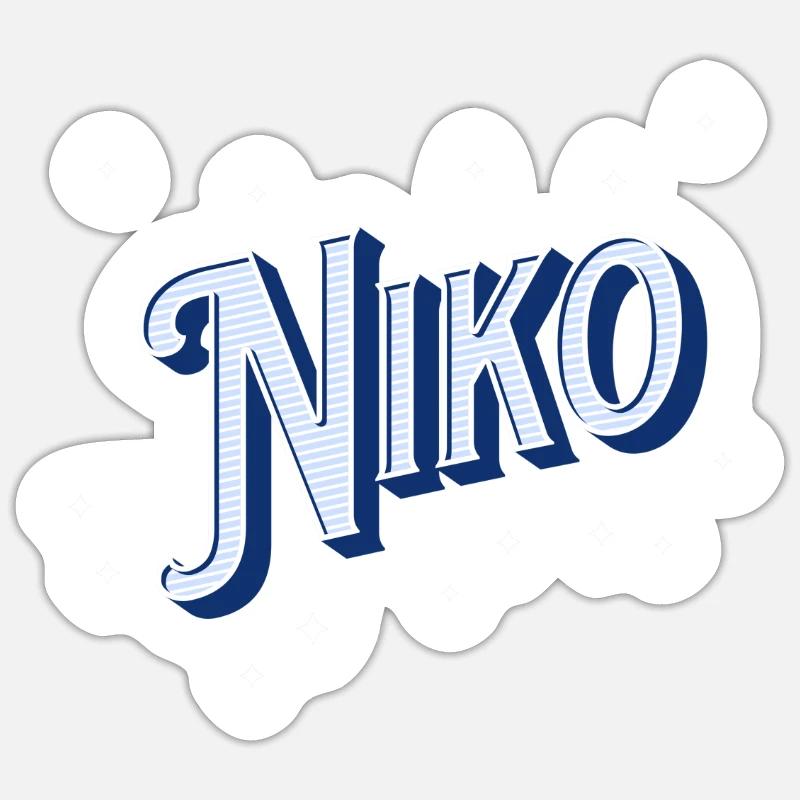 Niko name personalized - Sticker size S (10 x 10 cm) - white matte