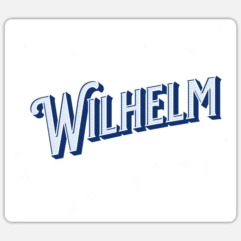 Wilhelm name personalized - Sticker size S (10 x 10 cm) - white matte