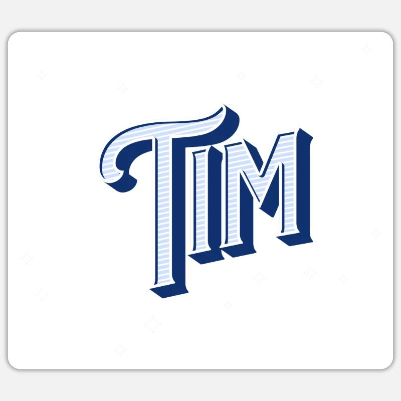 Tim name personalized - Sticker size S (10 x 10 cm) - white matte