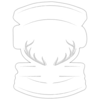 Taxidermist design for stuffing animals - Sticker size S (10 x 10 cm) - white matte - Front