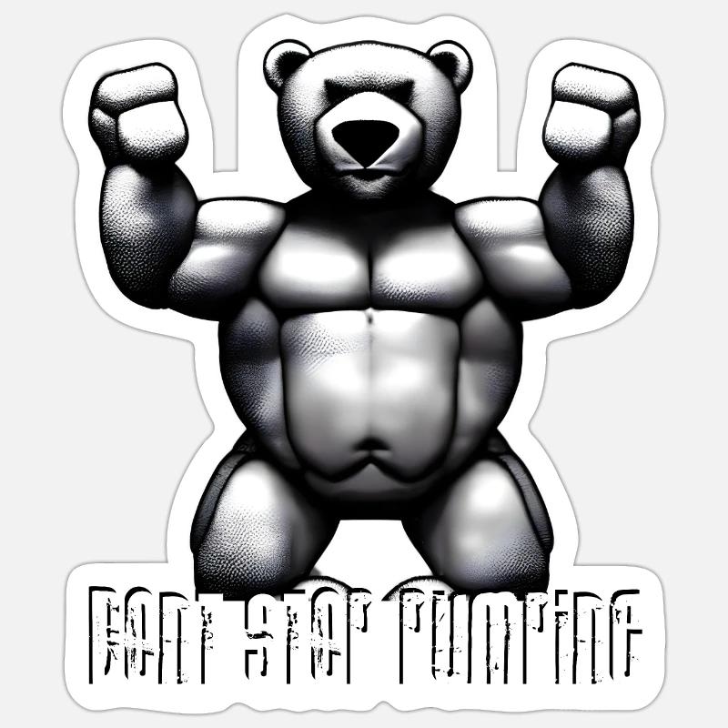 Don´t stop pumping - Sticker Größe S (10 x 10 cm) - Mattweiß