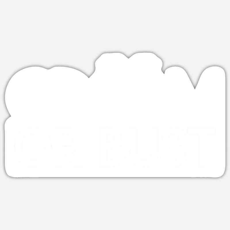 Bräutigam oder Büste - Junggesellenabschied JGA Sticker Größe S (10 x 10 cm)