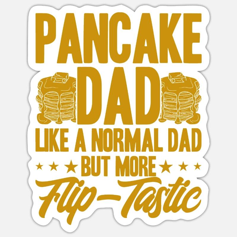 Fluffy Flat Cake Pancake Breakfast Pan Sticker size S (10 x 10 cm)