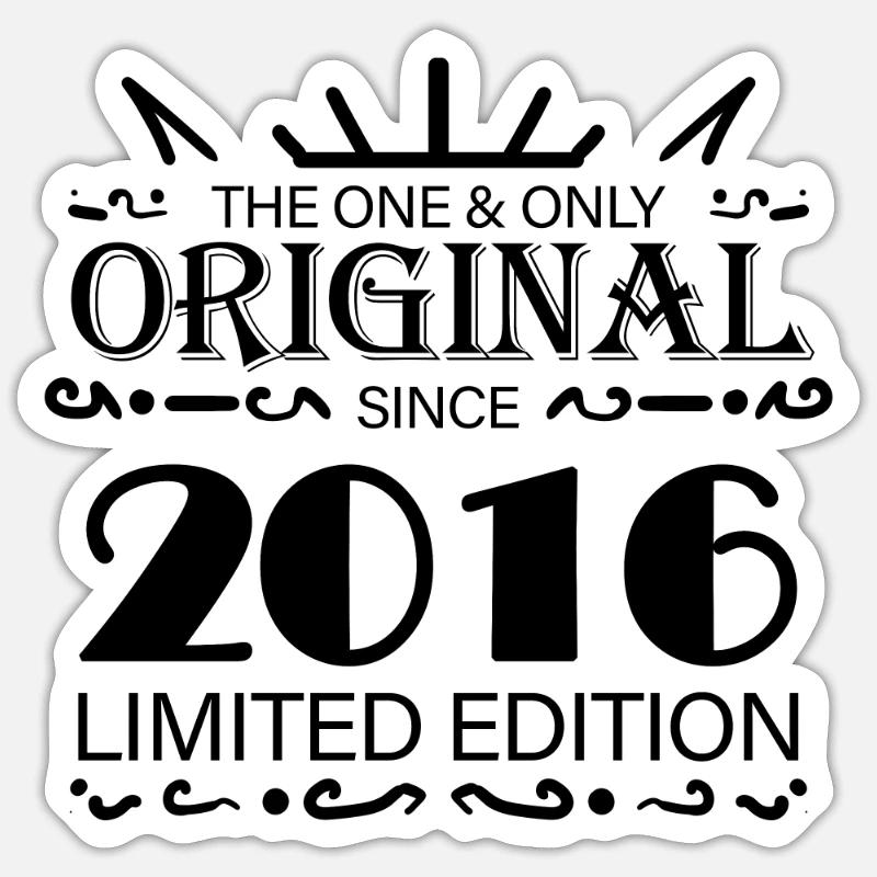 2016 - Année de construction 2016 - Millésime 2016 Sticker taille S (10 x 10 cm)