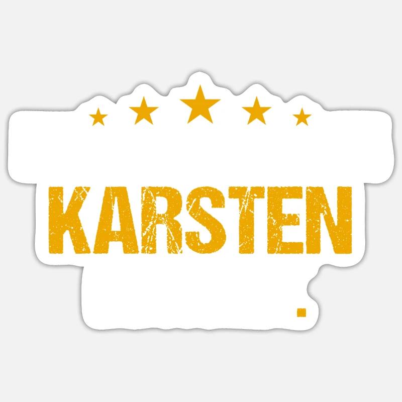 Lass das mal den Karsten machen Name - Sticker Größe S (10 x 10 cm) - Mattweiß