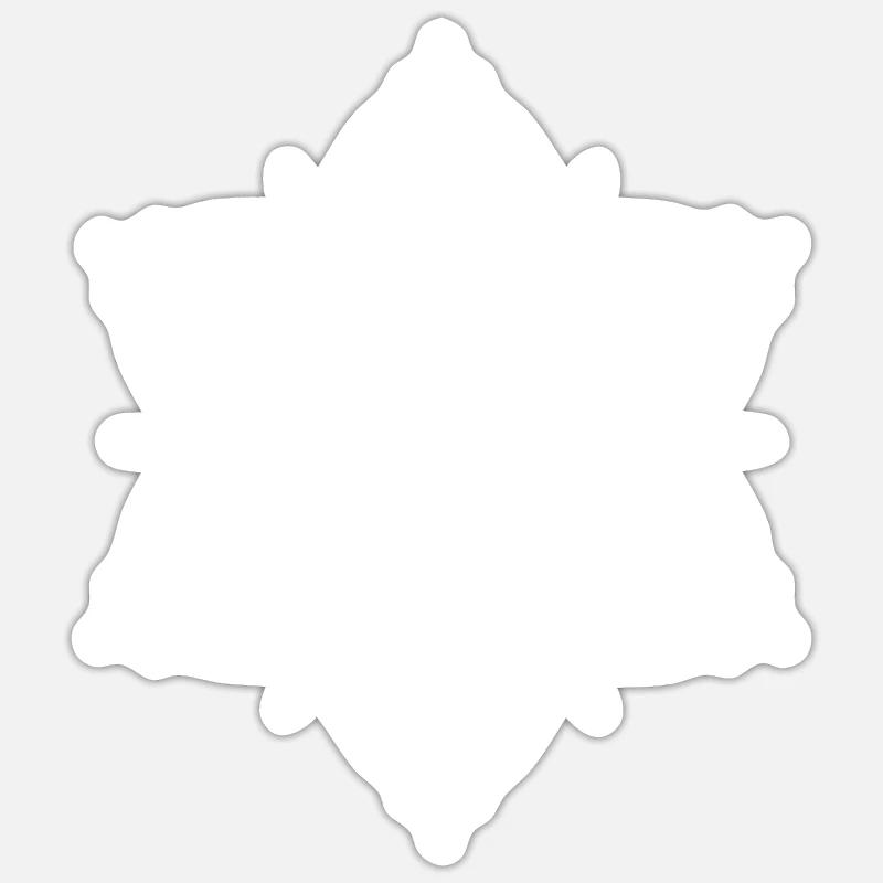 Fleurs Mandala - Sticker taille S (10 x 10 cm) - blanc mat