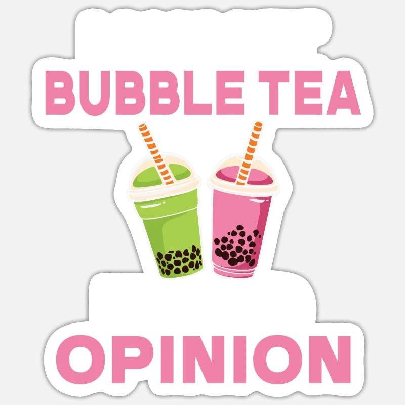 Bubble Tea Lover Cadeau - Sticker taille S (10 x 10 cm) - blanc mat
