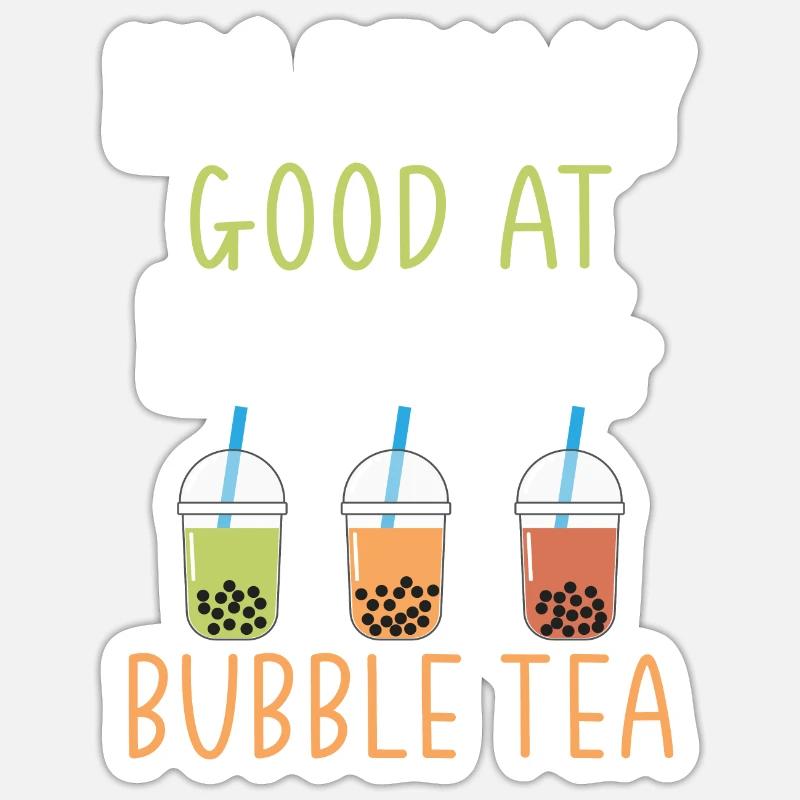 Bubble Tea Lover Cadeau - Sticker taille S (10 x 10 cm) - blanc mat