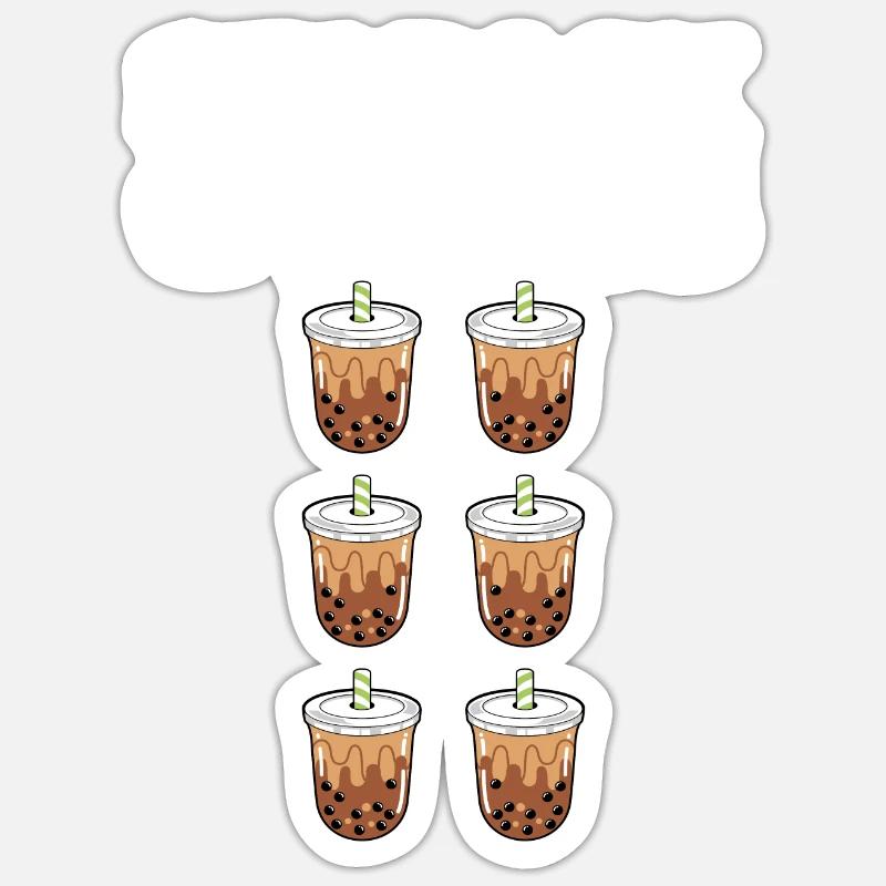 Bubble Tea Lover Cadeau - Sticker taille S (10 x 10 cm) - blanc mat