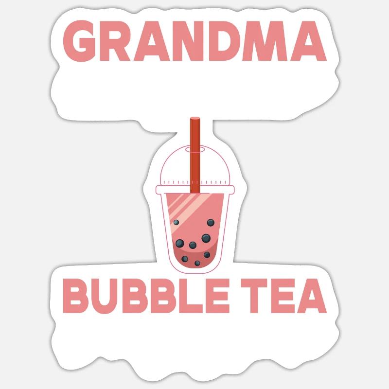 Bubble Tea Lover Geschenk - Sticker Größe S (10 x 10 cm) - Mattweiß