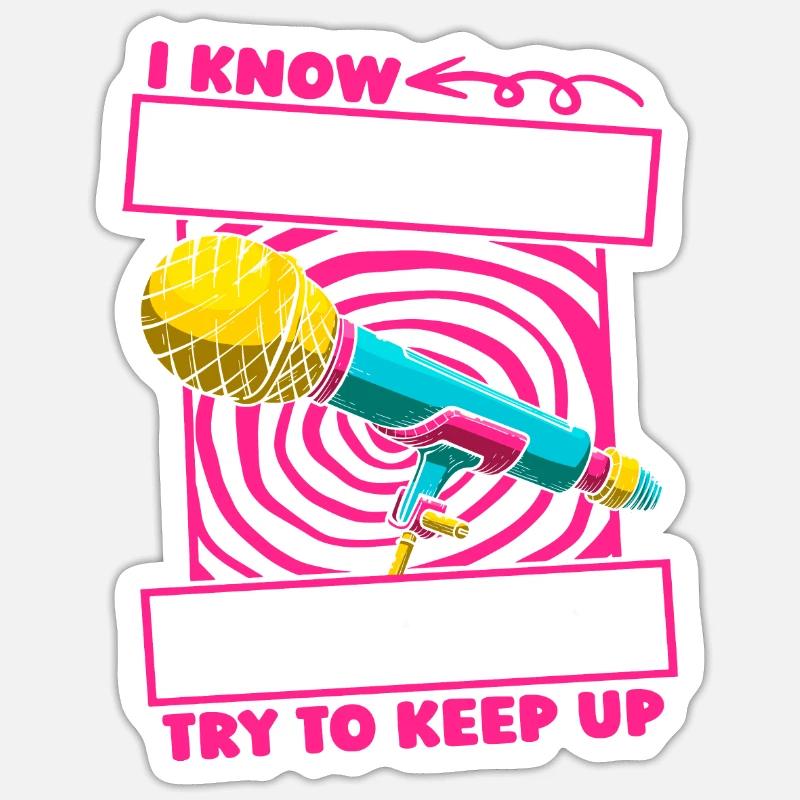 Microphone du chef de chœur Sticker taille S (10 x 10 cm)