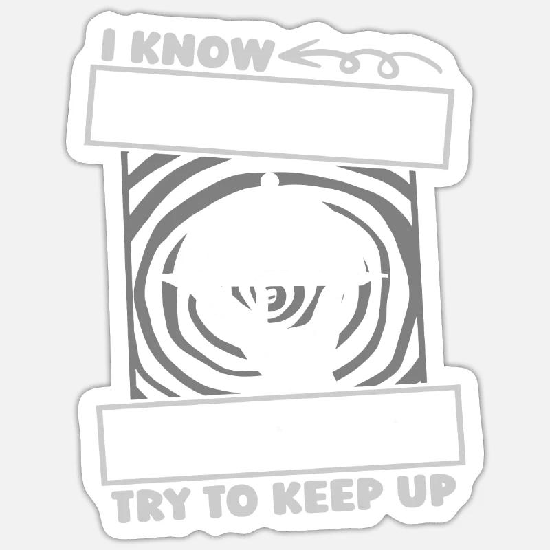 Kellner Kellnerin Witzig - Sticker Größe S (10 x 10 cm) - Mattweiß