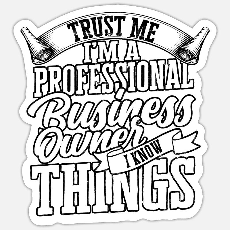 geschäftsführer chef geschenk geschenkidee arbeit Sticker Größe S (10 x 10 cm)